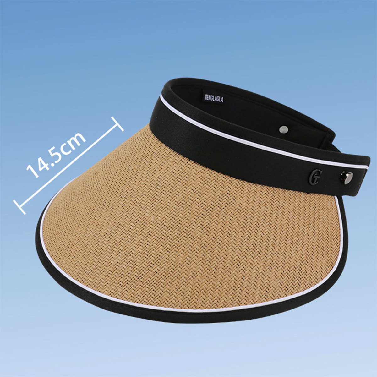 Light Camel accessories,Black accessories,Contrast Color accessories,Light Camel Weave Design Sun Hat