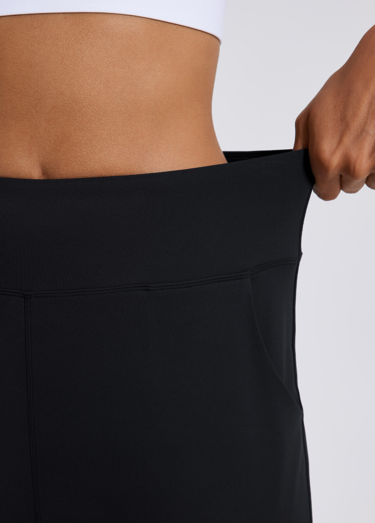 Black bottoms,Plain Color bottoms,Black High Waisted Pocket Jogger Pants