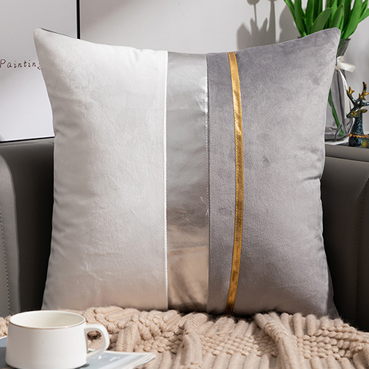 coussin décoratif gris contrasté sans noyau d'oreiller