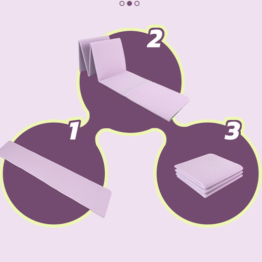 Light Purple accessories,Plaid accessories,Plaid Light Purple Foldable Sleeping Mats