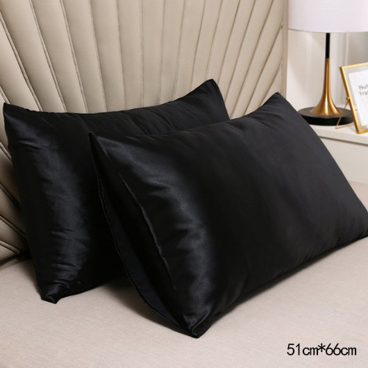 Black accessories,Plain Color accessories,Polyester Black Without Pillow Core Pillpwcase