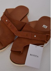 Dark Coffee shoes,Plain Color shoes,Dark Coffee Falt Toe Post Flip Slippers