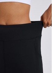 Black bottoms,Plain Color bottoms,Black High Waisted Pocket Jogger Pants