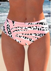 Dusty Pink swimwear,Animal Print swimwear,ROTITA Ruffle Dusty Pink Animal Print Tankini Set