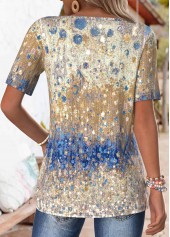 Multi Color plus size,Ombre plus size,ROTITA Plus Size Tuck Stitch Multi Color Ombre T Shirt