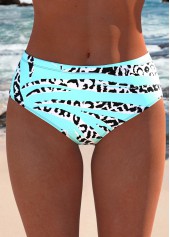 Cyan swimwear,Animal Print swimwear,ROTITA Ruffle Cyan Animal Print Tankini Set
