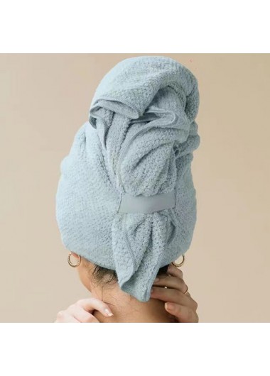 Light Blue accessories,Plain Color accessories,Plush Light Blue Hair Drying Cap