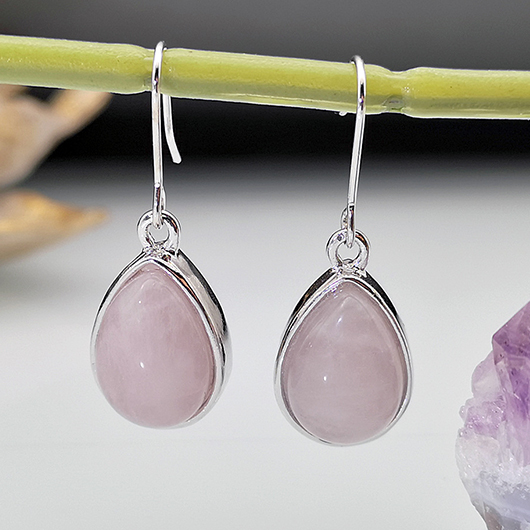 Light Pink jewelry,Waterdrop Design Light Pink Metal Earrings