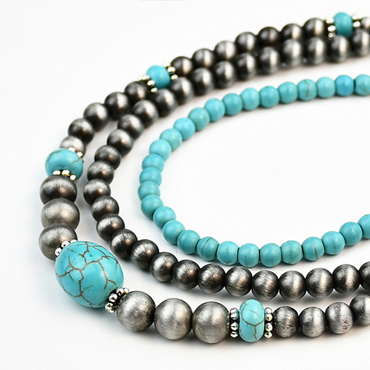 Mint Green jewelry,Geometric jewelry,Beaded Mint Green Turquoise Necklace Set