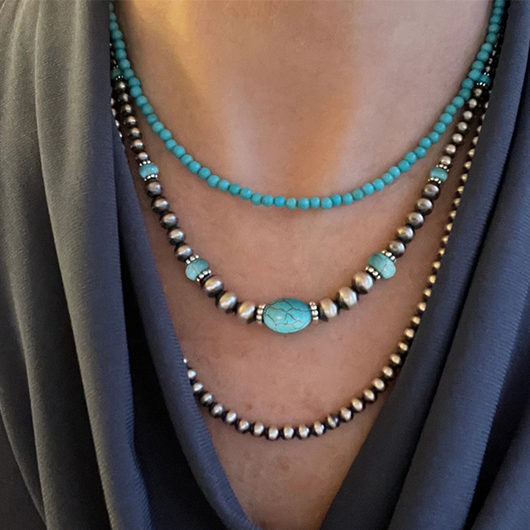 Mint Green jewelry,Geometric jewelry,Beaded Mint Green Turquoise Necklace Set