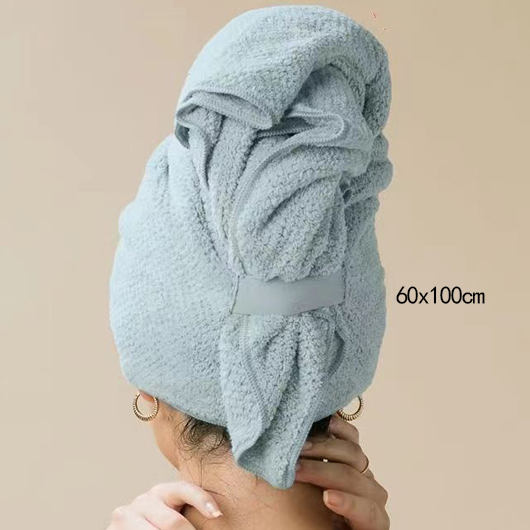 Light Blue accessories,Plain Color accessories,Plush Light Blue Hair Drying Cap