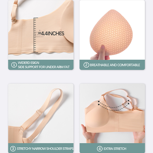 Skin Color intimates,Plain Color intimates,Skin Color Scoop Seamless Breathable Bra