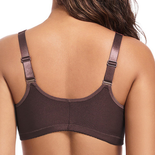 Dark Coffee intimates,Plain Color intimates,Dark Coffee V Neck Push-up Bra