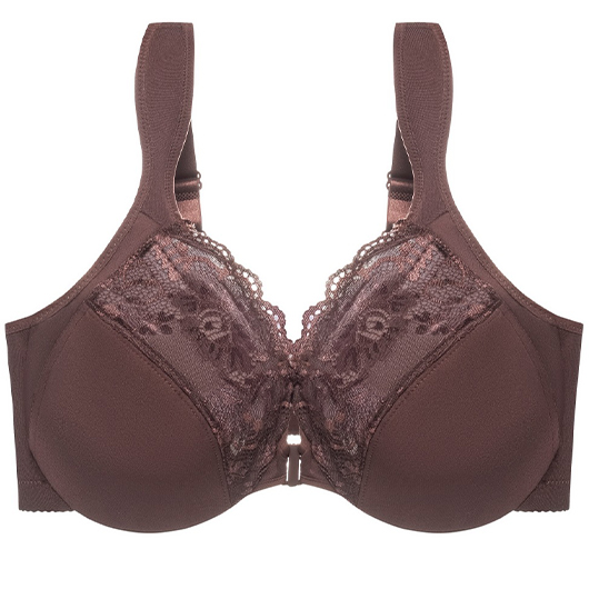 Dark Coffee intimates,Plain Color intimates,Dark Coffee V Neck Push-up Bra
