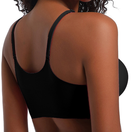 Black intimates,Plain Color intimates,Seamless Scoop Breathable Scoop Black Bra