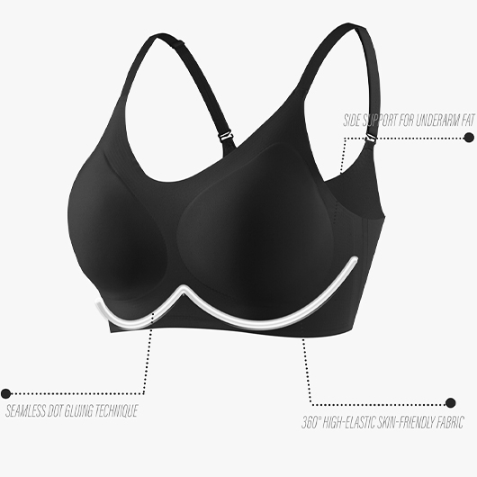 Black intimates,Plain Color intimates,Seamless Scoop Breathable Scoop Black Bra