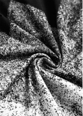 Black tops,White tops,Geometric tops,Chevron tops,Ombre tops,ROTITA Patchwork Geometric Print Black Boat Neck T Shirt