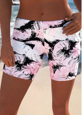 Light Pink swimwear,Tribal swimwear,ROTITA Surplice Light Pink Feathers Print Tankini Set