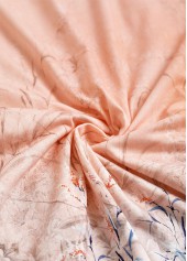 Dusty Pink tops,Floral tops,Plants tops,ROTITA Button Floral Print Dusty Pink Split Neck T Shirt