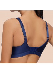 Dark Blue intimates,Plain Color intimates,Dark Blue Scoop Neck Push-up Bra