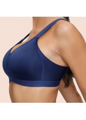 Dark Blue intimates,Plain Color intimates,Dark Blue Scoop Neck Push-up Bra