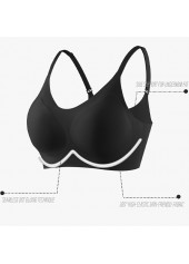 Black intimates,Plain Color intimates,Seamless Scoop Breathable Scoop Black Bra