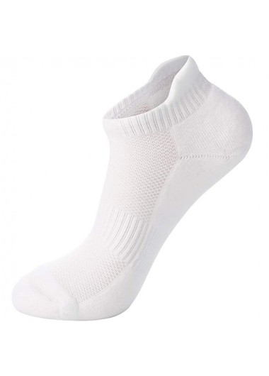 White accessories,Plain Color accessories,White Cotton Breathable Low Cut Socks