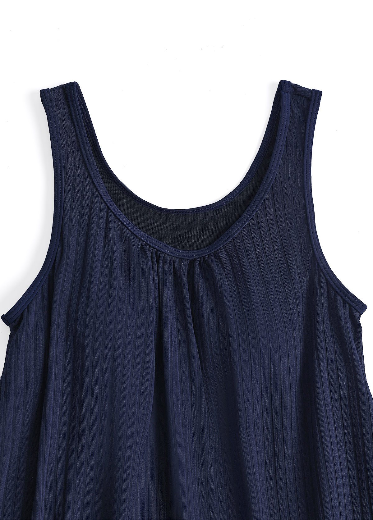 Navy swimwear,Geometric swimwear,ROTITA Bowknot Navy Geometric Print Tankini Set