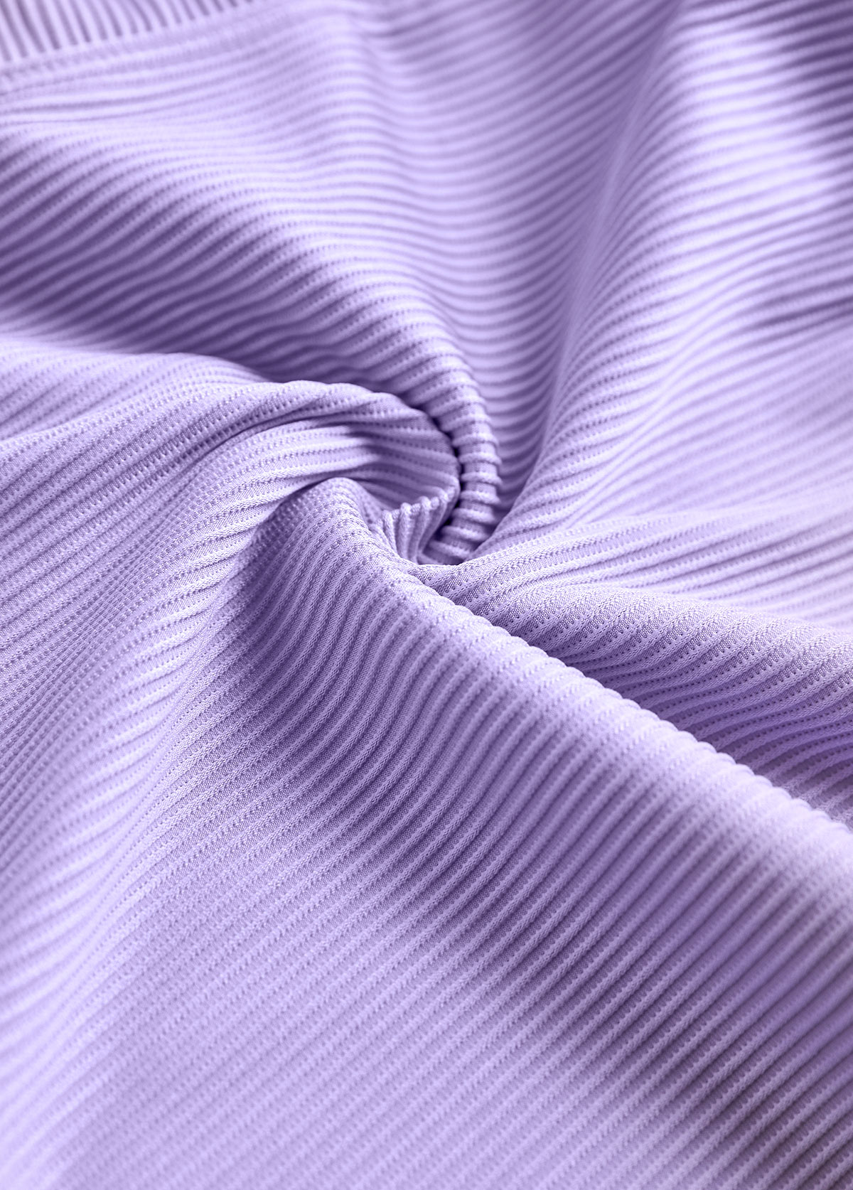 Light Purple swimwear,Geometric swimwear,Striped swimwear,ROTITA Drawstring Light Purple Geometric Print Tankini Set