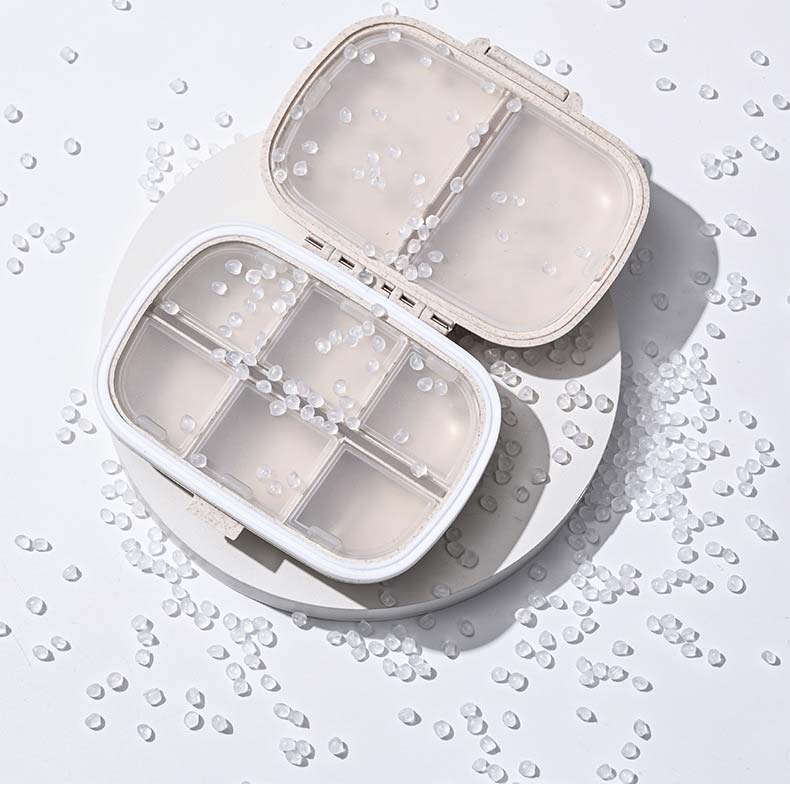 White accessories,Sealed Moisture-proof White Plastic Pill Box