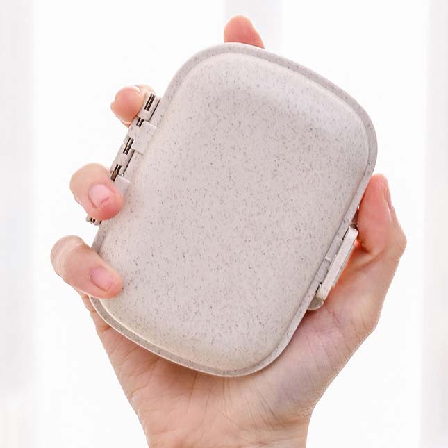 White accessories,Sealed Moisture-proof White Plastic Pill Box