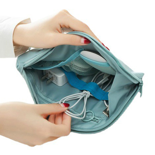 Light Blue Multifunctional Zip Storage Bag