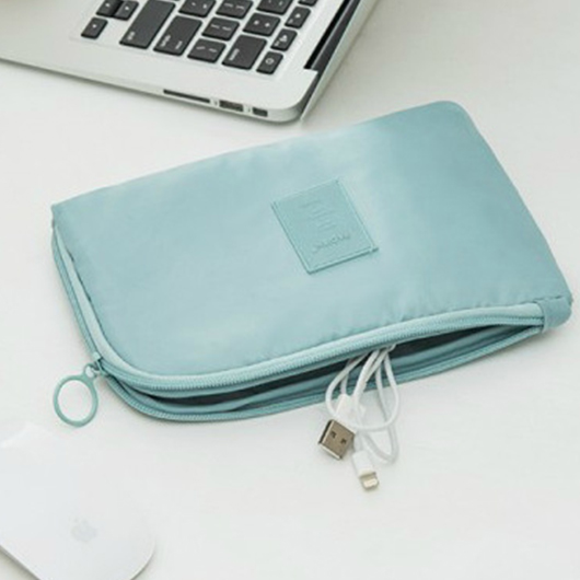 Light Blue Multifunctional Zip Storage Bag