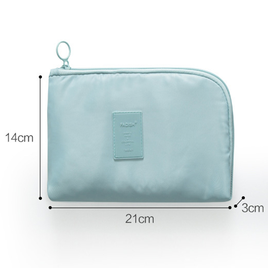 Light Blue Multifunctional Zip Storage Bag