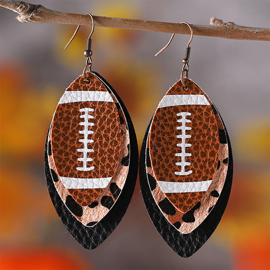 Dark Coffee jewelry,Leopard jewelry,Faux Leather Dark Coffee Leopard Earrings