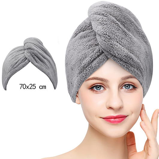 Grey accessories,Plain Color accessories,Antibacterial Fiber Grey Hair Drying Cap
