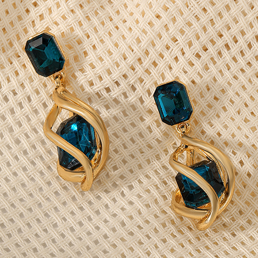 Blue jewelry,Navy jewelry,Blue Vintage Alloy One Pair Earrings