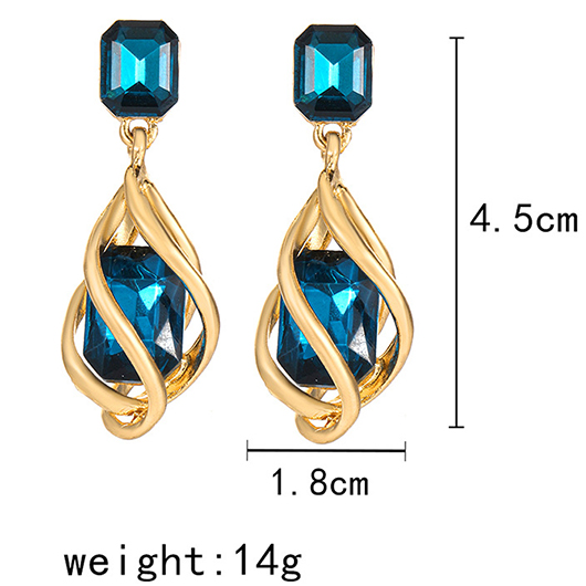 Blue jewelry,Navy jewelry,Blue Vintage Alloy One Pair Earrings