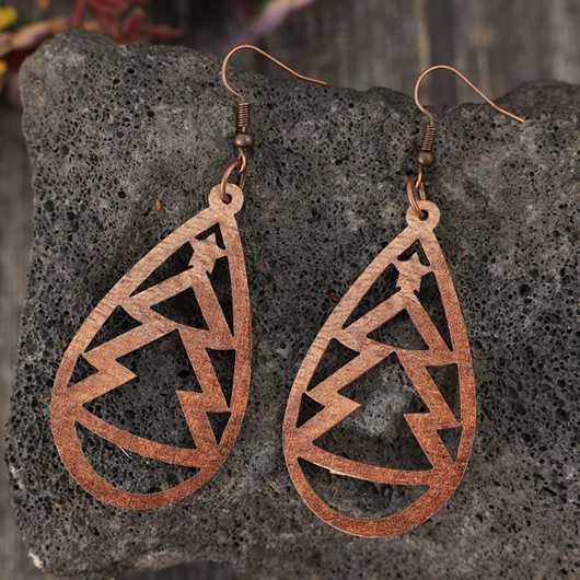 Light Coffee jewelry,Plants jewelry,Christmas Tree Light Coffee Wood Earrings