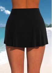 Black swimwear,Plain Color swimwear,ROTITA Black Multi Way Mid Waisted Pantskirt