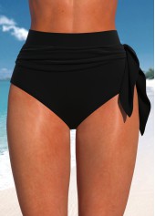 Black swimwear,Plain Color swimwear,ROTITA Black Multi Way Mid Waisted Pantskirt