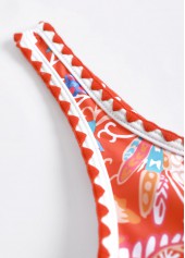 Coral swimwear,Floral swimwear,Plants swimwear,ROTITA Tie Coral Floral Print One Piece Swimdress