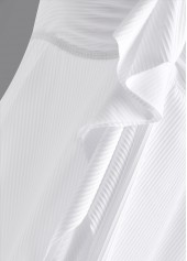 White plus size,Plain Color plus size,ROTITA Ruffle Plus Size White Tankini Set