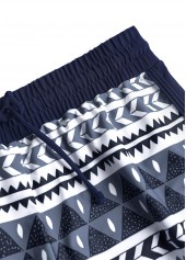 Navy swimwear,Geometric swimwear,ROTITA Bowknot Navy Geometric Print Tankini Set