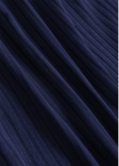 Navy swimwear,Geometric swimwear,ROTITA Bowknot Navy Geometric Print Tankini Set