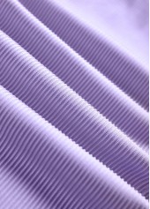 Light Purple swimwear,Geometric swimwear,Striped swimwear,ROTITA Drawstring Light Purple Geometric Print Tankini Set