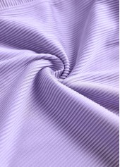 Light Purple swimwear,Geometric swimwear,Striped swimwear,ROTITA Drawstring Light Purple Geometric Print Tankini Set