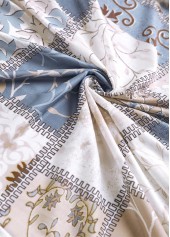 Light Camel tops,Geometric tops,Tribal tops,Plants tops,ROTITA Patchwork Geometric Print Long Sleeve Light Cardigan