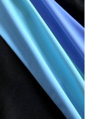 Blue swimwear,Striped swimwear,Geometric swimwear,Contrast Color swimwear,ROTITA Drawstring Blue Multi Stripe Print One Piece Swimwear