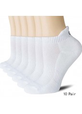 White accessories,Plain Color accessories,White Cotton Breathable Low Cut Socks